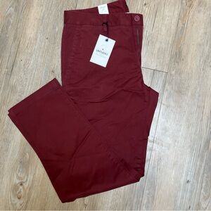 UNTUCKit Men's Burgundy Straight Fit Chinos 34 x 30